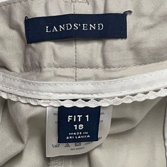 Lands End Fit 1 Khaki Wide Leg Pants - Picture 4 of 9